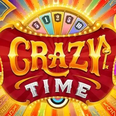 Official Live Dealer logo: Crazy Time by Evolution at SpinsofGlory Casino