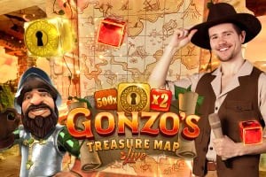 Enjoy Gonzo&#039;s Treasure Map by Evolution – logo hosted on spinsofglory.ch